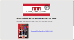 Desktop Screenshot of chileweinimport.de